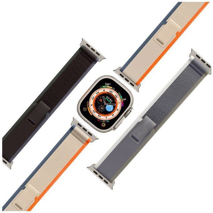WiWU Trail Loop Band Beige/Orange Apple Watch 44/45/46/49mm APPLE WATCH WIWU WiWU Trail Loop Band Beige/Orange Apple Watch 44/45/46/49mm - Image 3