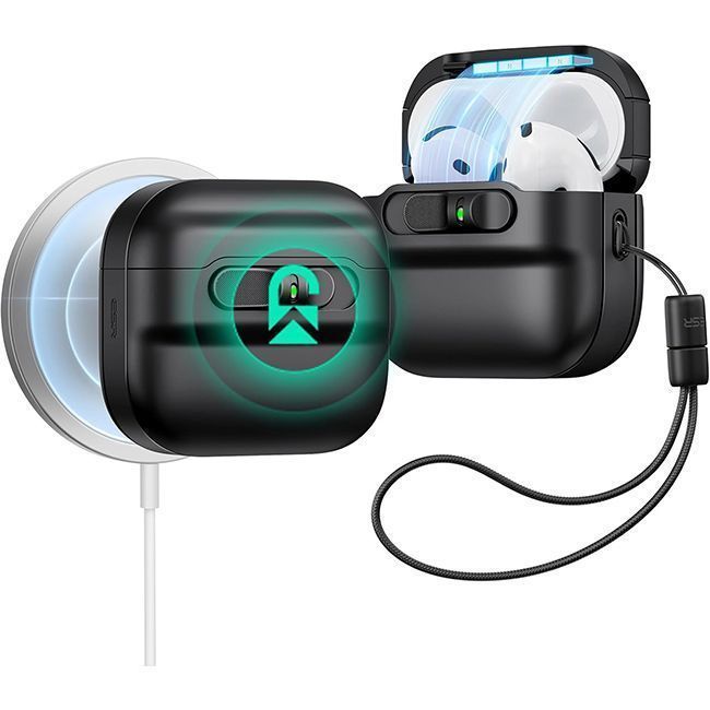 Θήκη ESR AirPods 4 Pulse Magnetic Lock Black (MagSafe Compatible) APPLE AIRPODS ESR Θήκη ESR AirPods 4 Pulse Magnetic Lock Black (MagSafe Compatible)
