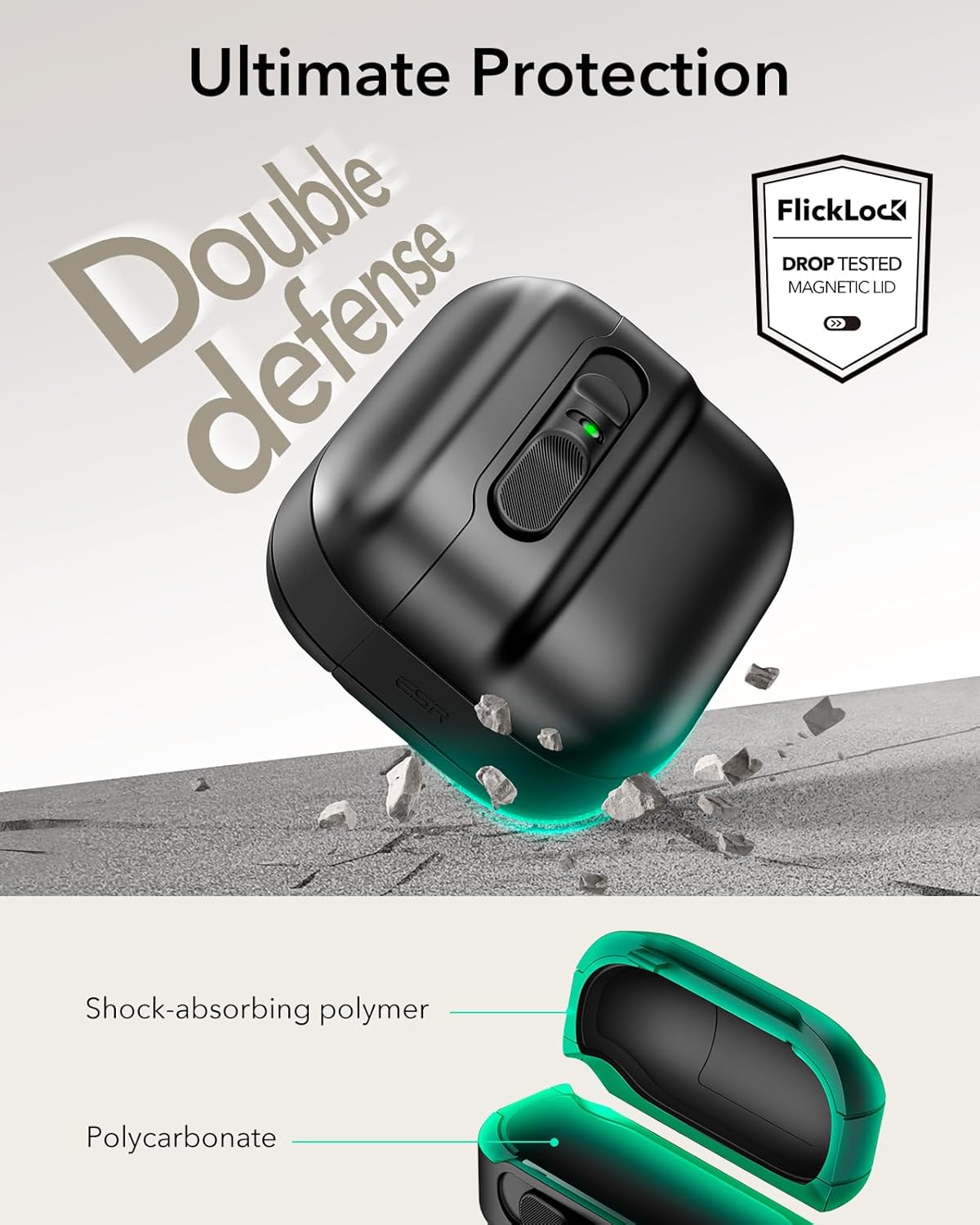 Θήκη ESR AirPods 4 Pulse Magnetic Lock Black (MagSafe Compatible) APPLE AIRPODS ESR Θήκη ESR AirPods 4 Pulse Magnetic Lock Black (MagSafe Compatible) - Image 5