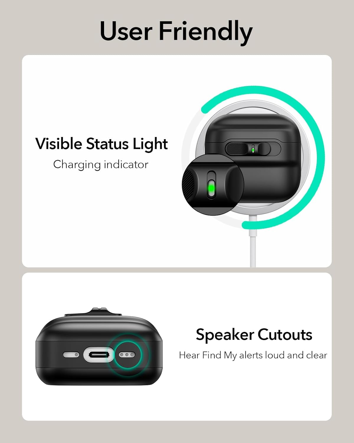 Θήκη ESR AirPods 4 Pulse Magnetic Lock Black (MagSafe Compatible) APPLE AIRPODS ESR Θήκη ESR AirPods 4 Pulse Magnetic Lock Black (MagSafe Compatible) - Image 3