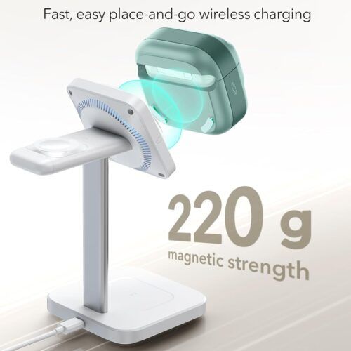 Alternative view of Θήκη ESR AirPods 4 Pulse Magnetic Lock Green (MagSafe Compatible)