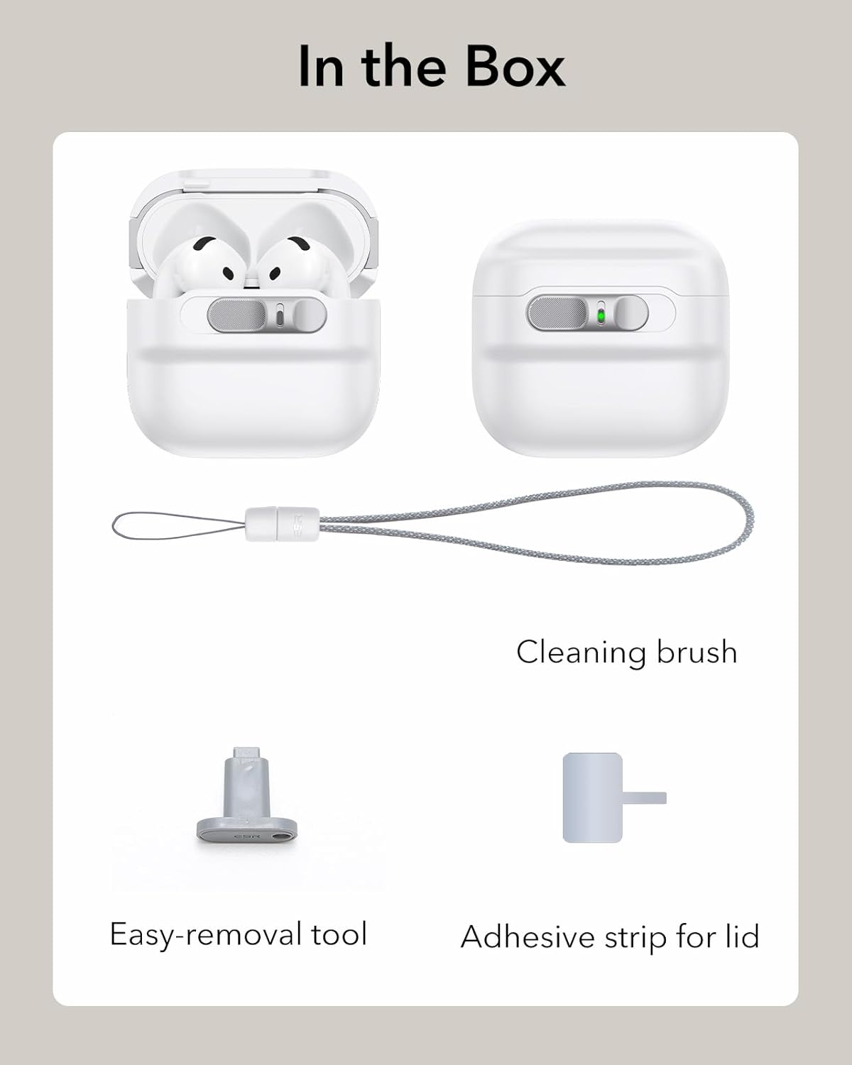 Θήκη ESR AirPods 4 Pulse Magnetic Lock White (MagSafe Compatible) APPLE AIRPODS ESR Θήκη ESR AirPods 4 Pulse Magnetic Lock White (MagSafe Compatible) - Image 8