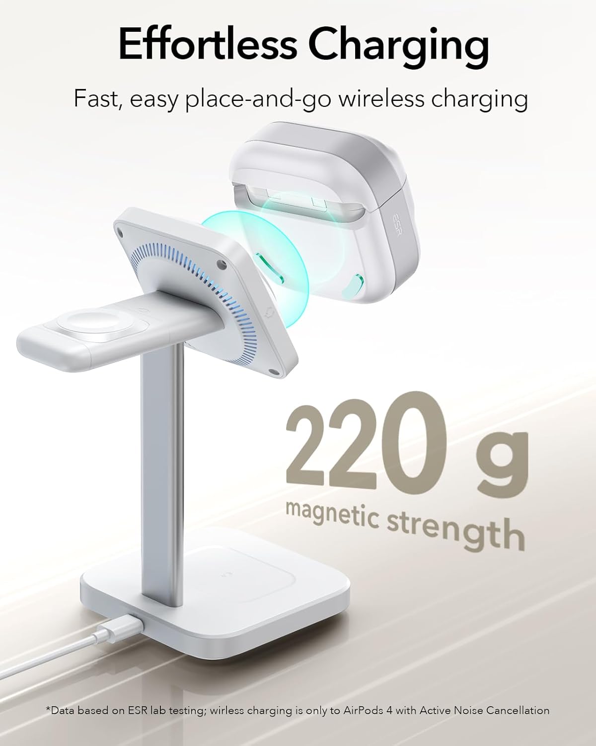 Θήκη ESR AirPods 4 Pulse Magnetic Lock White (MagSafe Compatible) APPLE AIRPODS ESR Θήκη ESR AirPods 4 Pulse Magnetic Lock White (MagSafe Compatible) - Image 6
