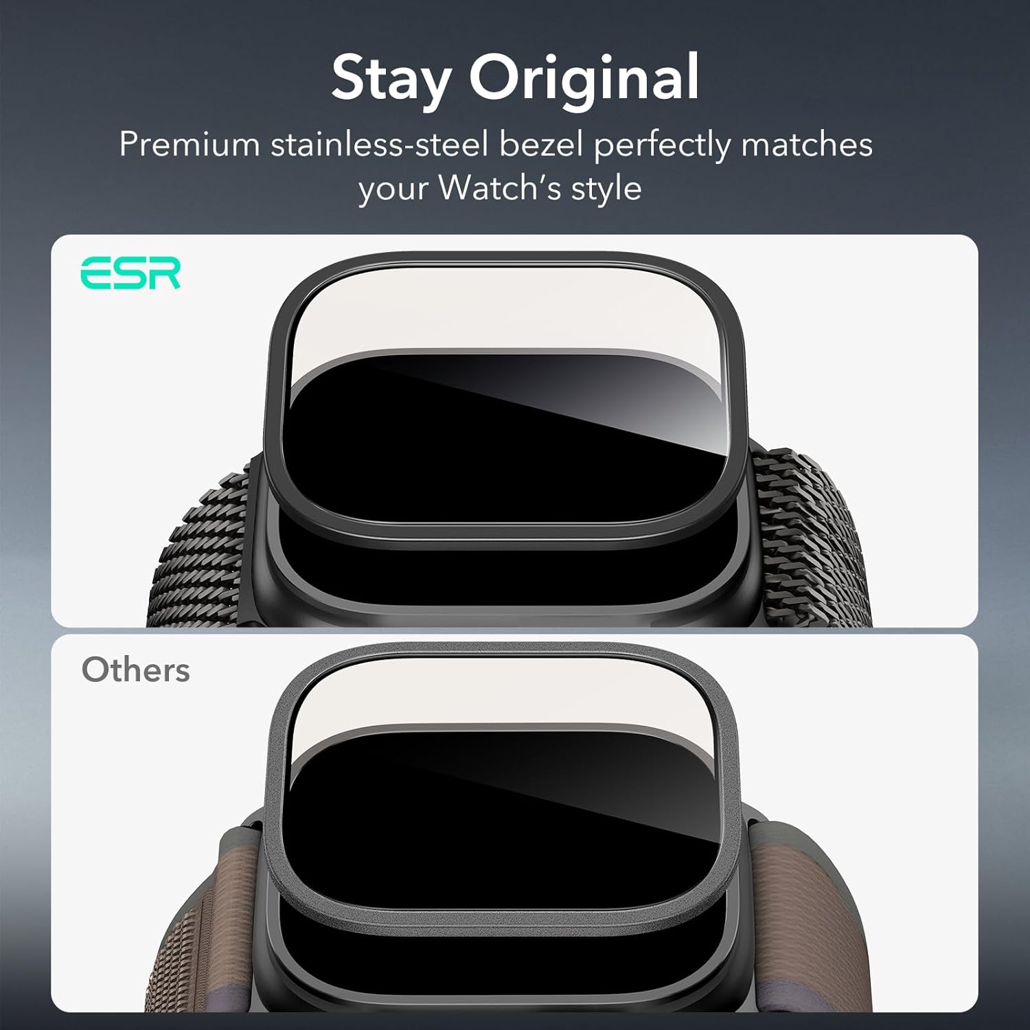 (2 Pack) ESR Armorite Ultra-Tough Tempered Glass Black + Titanium Apple Watch Ultra 49mm APPLE WATCH ESR (2 Pack) ESR Armorite Ultra-Tough Tempered Glass Black + Titanium Apple Watch Ultra 49mm - Image 6