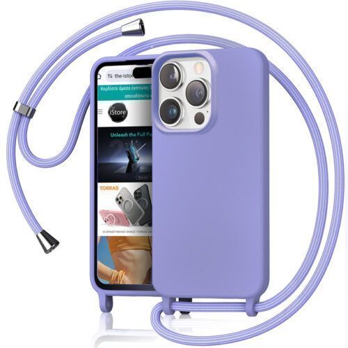Θήκη Orso Cloud Κορδόνι Violet iPhone 16 Pro