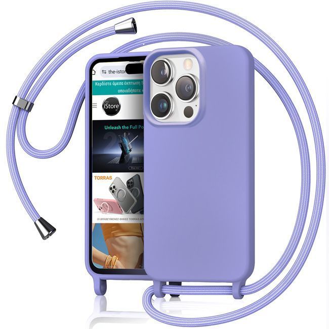 Θήκη Orso Cloud Κορδόνι Violet iPhone 16 Pro ΘΗΚΕΣ Orso Θήκη Orso Cloud Κορδόνι Violet iPhone 16 Pro