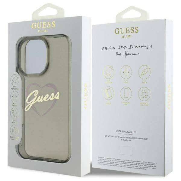 Θήκη Guess IML Hearts Clear Black iPhone 16 Pro Max ΘΗΚΕΣ Guess Θήκη Guess IML Hearts Clear Black iPhone 16 Pro Max - Image 4