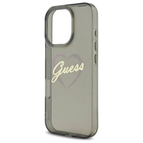 Alternative view of Θήκη Guess IML Hearts Clear Black iPhone 16 Pro Max