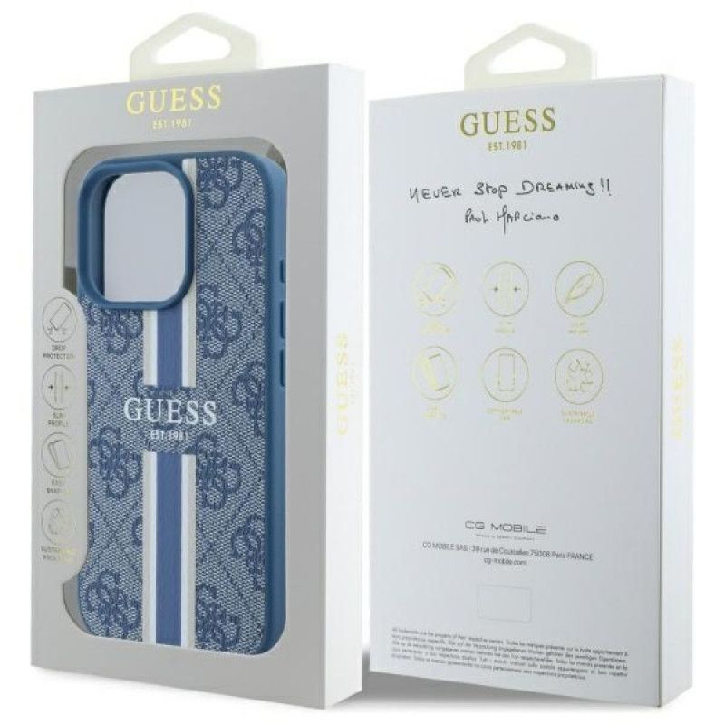 Θήκη Guess 4G Stripes Logo Magsafe Blue iPhone 16 Pro Max ΘΗΚΕΣ Guess Θήκη Guess 4G Stripes Logo Magsafe Blue iPhone 16 Pro Max - Image 4