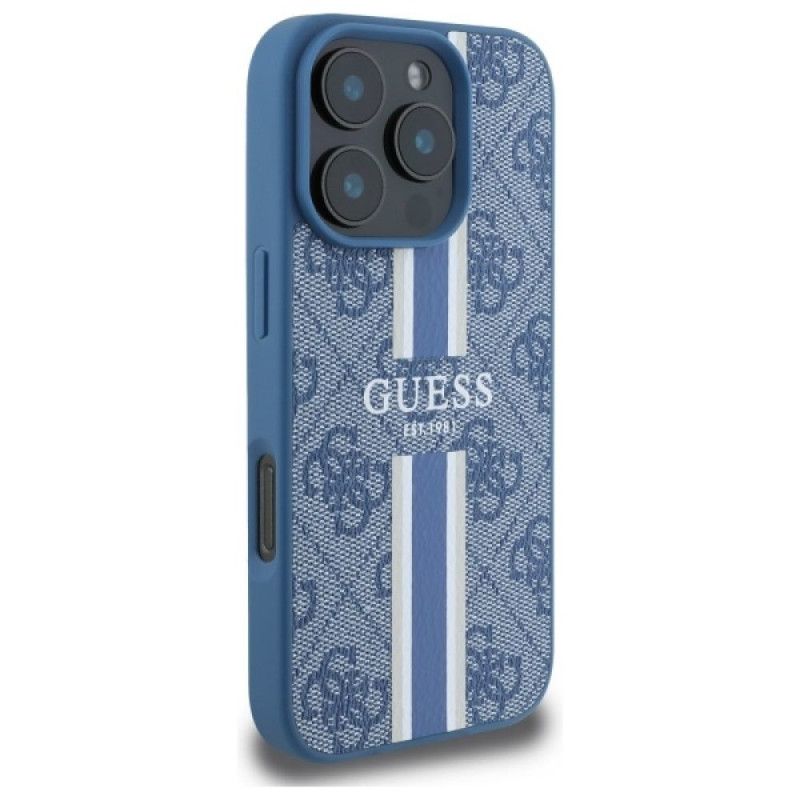 Θήκη Guess 4G Stripes Logo Magsafe Blue iPhone 16 Pro Max ΘΗΚΕΣ Guess Θήκη Guess 4G Stripes Logo Magsafe Blue iPhone 16 Pro Max - Image 3