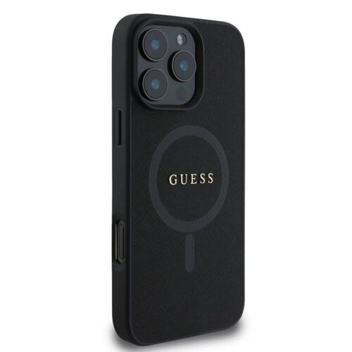 Alternative view of Θήκη Guess Saffiano Classic Logo Magsafe Black iPhone 16 Pro