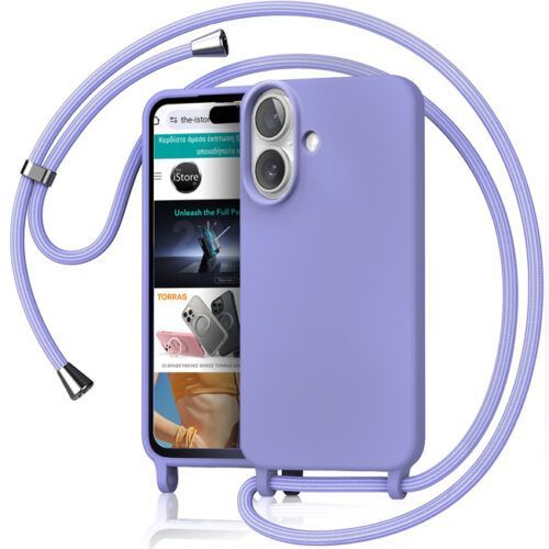 Θήκη Orso Cloud Κορδόνι Violet iPhone 16