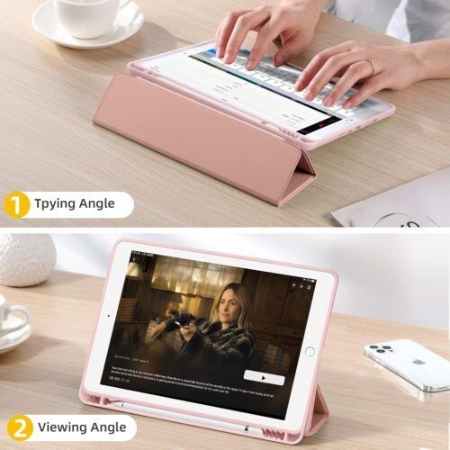 Alternative view of Θήκη Soft TPU Flexible Pencil Holder Rose Gold iPad 10,2 2019/2020/2021