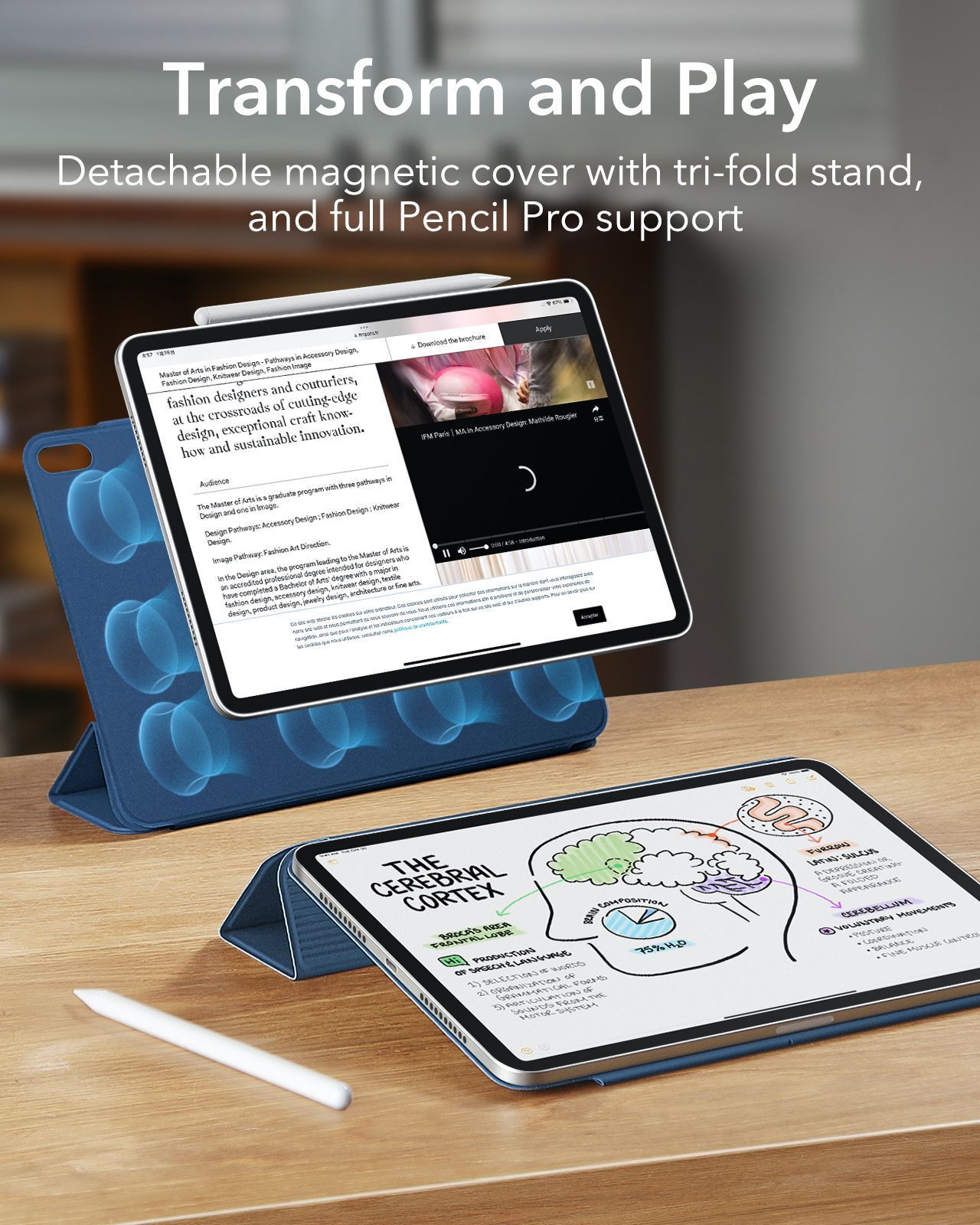 Θήκη ESR Rebound Magnetic with Clasp Navy Blue iPad mini 6/7 ΘΗΚΕΣ ESR Θήκη ESR Rebound Magnetic with Clasp Navy Blue iPad mini 6/7 - Image 3