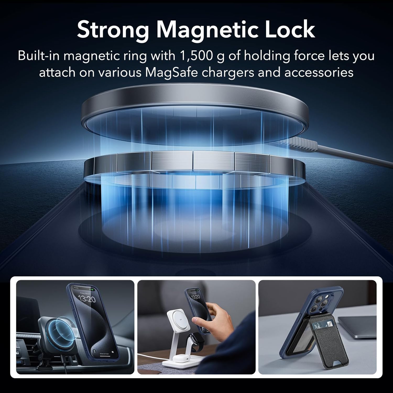 Full Protection Pro Set ESR Classic HaloLock MagSafe Frosted Blue iPhone 15 Pro Max ΘΗΚΕΣ ESR Full Protection Pro Set ESR Classic HaloLock MagSafe Frosted Blue iPhone 15 Pro Max - Image 7