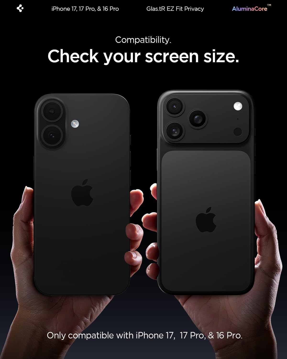 Spigen EZ Fit GLAS.tR Privacy Tempered Glass iPhone 16 Pro/17/17 Pro (2-Pack) ΠΡΟΣΤΑΣΙΑ ΟΘΟΝΗΣ Spigen Spigen EZ Fit GLAS.tR Privacy Tempered Glass iPhone 16 Pro/17/17 Pro (2-Pack) - Image 2