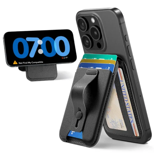 ESR MagSafe Magnetic Grip Wallet Fold Stand Midnight Black MAGSAFE GADGETS ESR ESR MagSafe Magnetic Grip Wallet Fold Stand Midnight Black