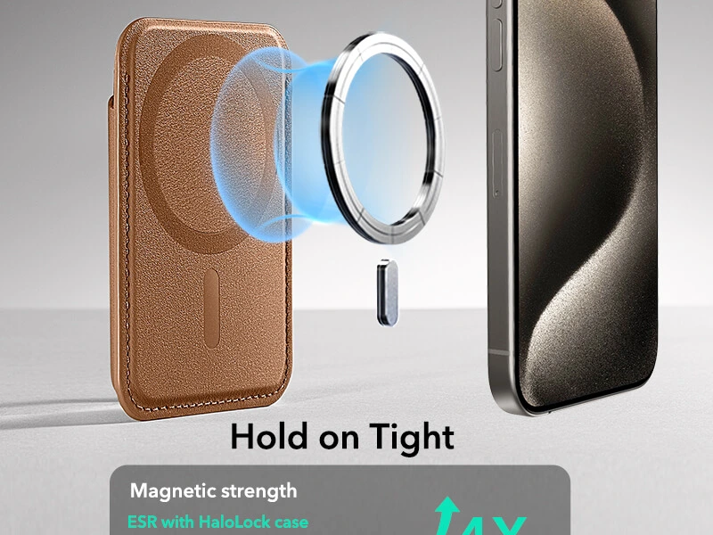 ESR MagSafe Magnetic Wallet Boost Caramel Brown MAGSAFE GADGETS ESR ESR MagSafe Magnetic Wallet Boost Caramel Brown - Image 5