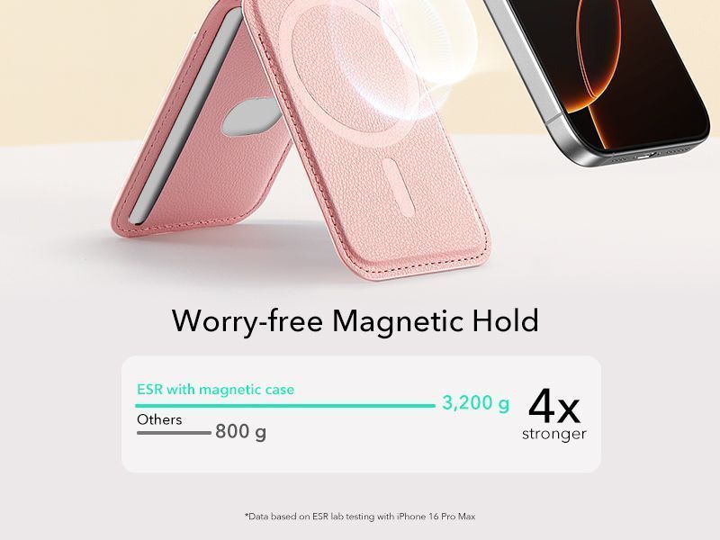 ESR MagSafe Aura Wallet Fold Stand Bublegum Pink MAGSAFE GADGETS ESR ESR MagSafe Aura Wallet Fold Stand Bublegum Pink - Image 8