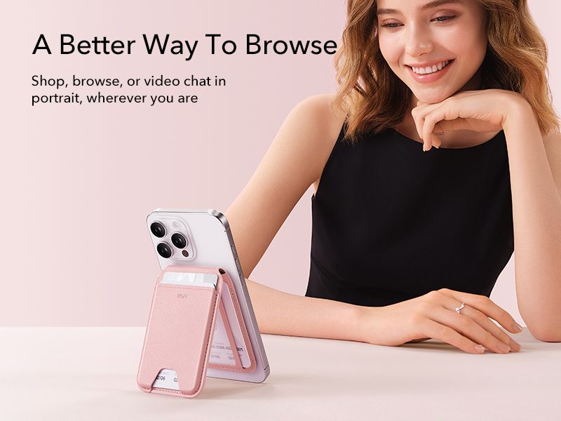 ESR MagSafe Aura Wallet Fold Stand Bublegum Pink MAGSAFE GADGETS ESR ESR MagSafe Aura Wallet Fold Stand Bublegum Pink - Image 5