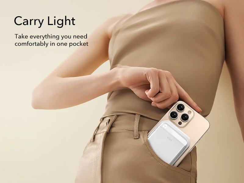 ESR MagSafe Aura Wallet Fold Stand Bright White MAGSAFE GADGETS ESR ESR MagSafe Aura Wallet Fold Stand Bright White - Image 3