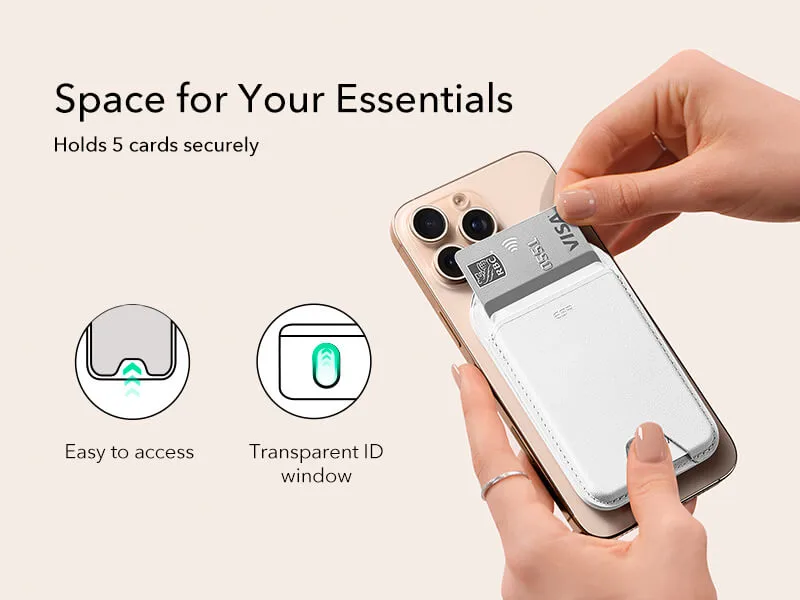 ESR MagSafe Aura Wallet Fold Stand Bright White MAGSAFE GADGETS ESR ESR MagSafe Aura Wallet Fold Stand Bright White - Image 4