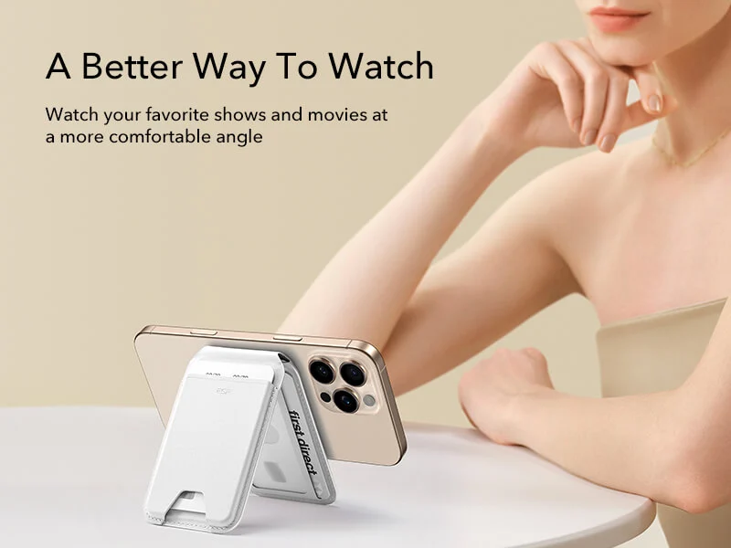 ESR MagSafe Aura Wallet Fold Stand Bright White MAGSAFE GADGETS ESR ESR MagSafe Aura Wallet Fold Stand Bright White - Image 5