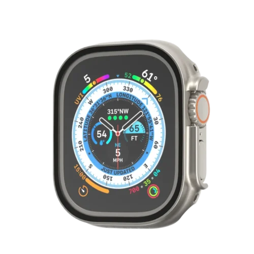 SwitchEasy Hybrid Series 2in1 Glass Case Titanium Apple Watch 49mm APPLE WATCH SwitchEasy SwitchEasy Hybrid Series 2in1 Glass Case Titanium Apple Watch 49mm