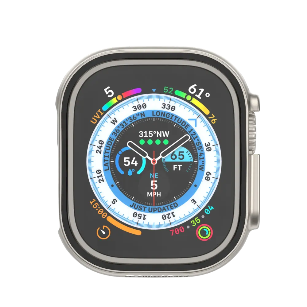 SwitchEasy Hybrid Series 2in1 Glass Case Titanium Apple Watch 49mm APPLE WATCH SwitchEasy SwitchEasy Hybrid Series 2in1 Glass Case Titanium Apple Watch 49mm - Image 5