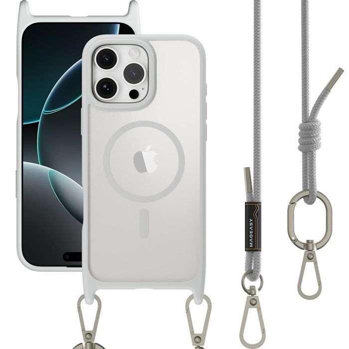 Θήκη MagEasy Roar M with Lanyard Magsafe Titanium iPhone 16 Pro Max ΘΗΚΕΣ MagEasy Θήκη MagEasy Roar M with Lanyard Magsafe Titanium iPhone 16 Pro Max