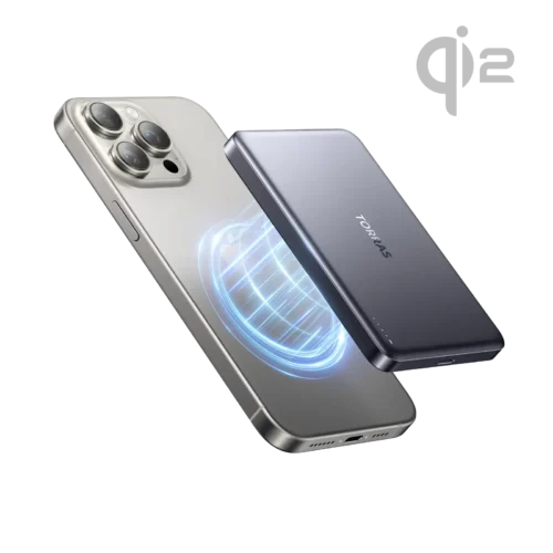Torras Go-MiniMag Qi2 MagSafe PowerBank 10000mAh Titanium Grey