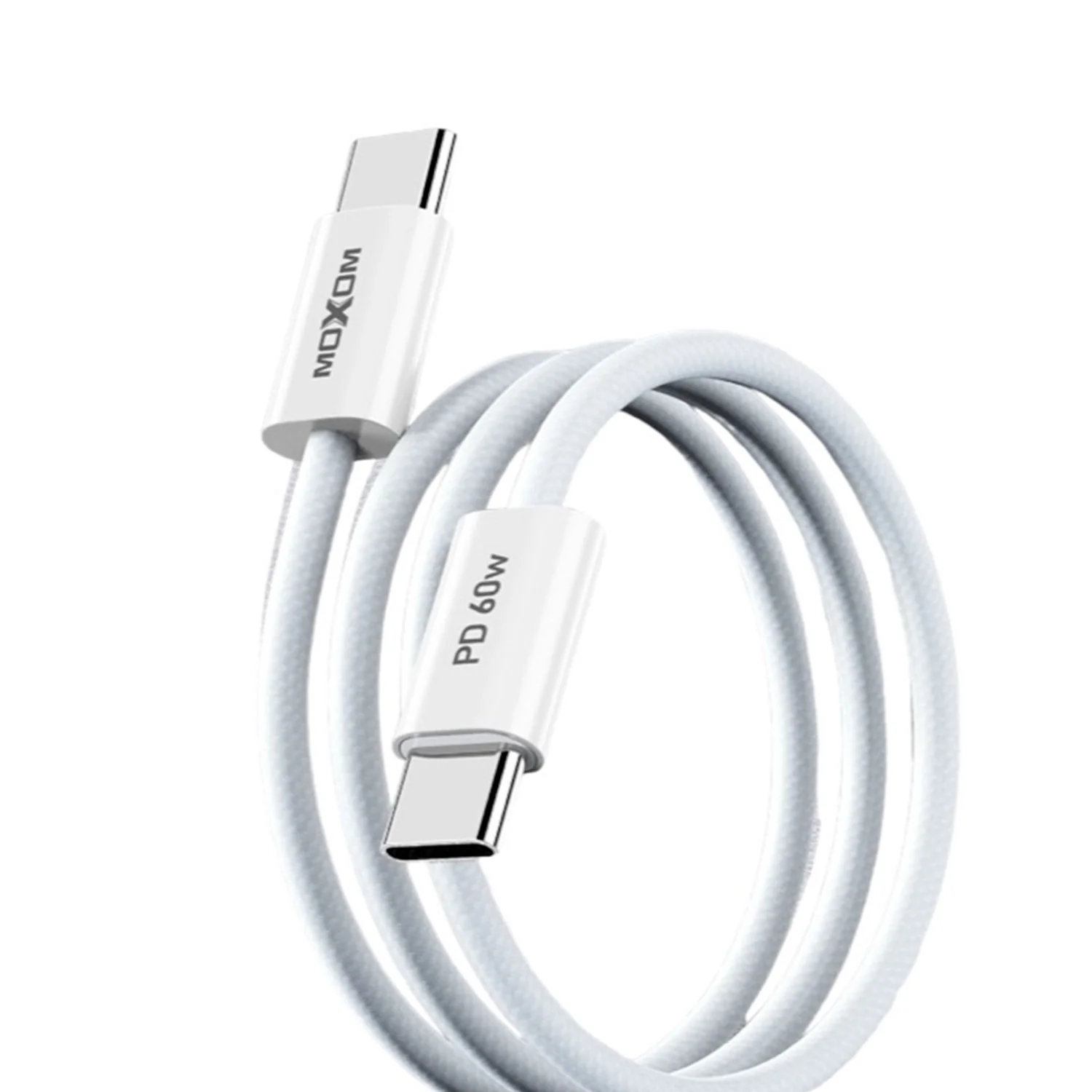 MoXoM PD USB-C to USB-C Fast Charging Cable 60W White ANDROID MoXom MoXoM PD USB-C to USB-C Fast Charging Cable 60W White - Image 2