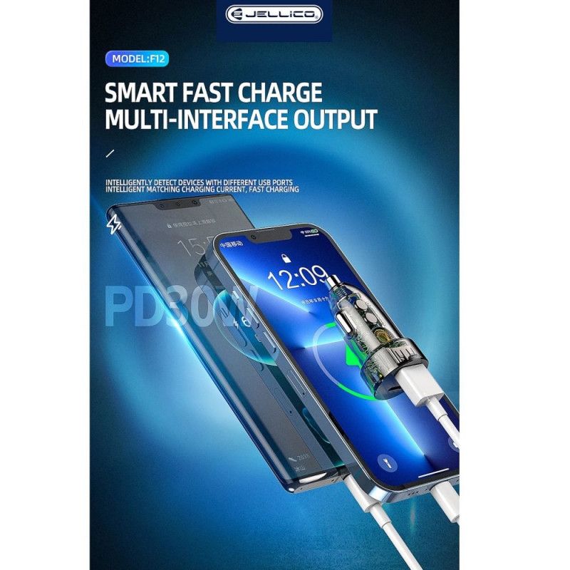 Jellico Double Charger 1x USB QC 1x USB-C 30W Black (F12) ΑΞΕΣΟΥΑΡ WIWU Jellico Double Charger 1x USB QC 1x USB-C 30W Black (F12) - Image 5