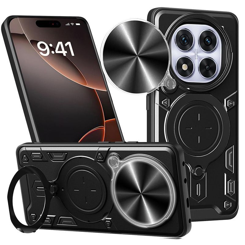 Θήκη Shockproof Ringstand Slide Camera Black Xiaomi Redmi Note 14 Pro 5G ΘΗΚΕΣ Orso Θήκη Shockproof Ringstand Slide Camera Black Xiaomi Redmi Note 14 Pro 5G