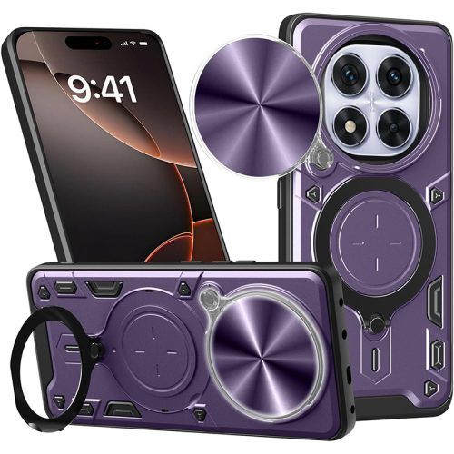 Θήκη Shockproof Ringstand Slide Camera Purple Xiaomi Redmi Note 14 Pro 5G