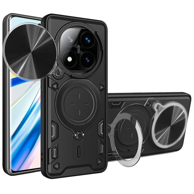 Θήκη Shockproof Ringstand Slide Camera Black Xiaomi Redmi Note 14 Pro+ 5G ΘΗΚΕΣ Orso Θήκη Shockproof Ringstand Slide Camera Black Xiaomi Redmi Note 14 Pro+ 5G