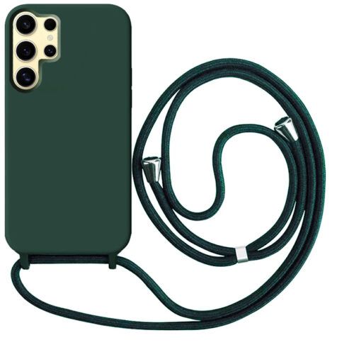 Θήκη Liquid Silicone Κορδόνι Forest Green Samsung Galaxy S25 Ultra