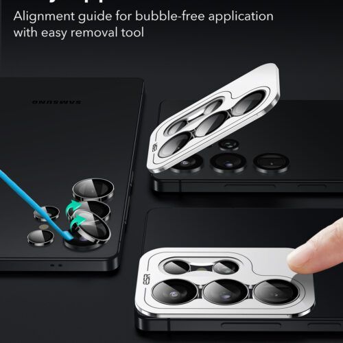 Alternative view of ESR Armorite Tempered Glass Camera Lens Black Samsung Galaxy S25 Ultra