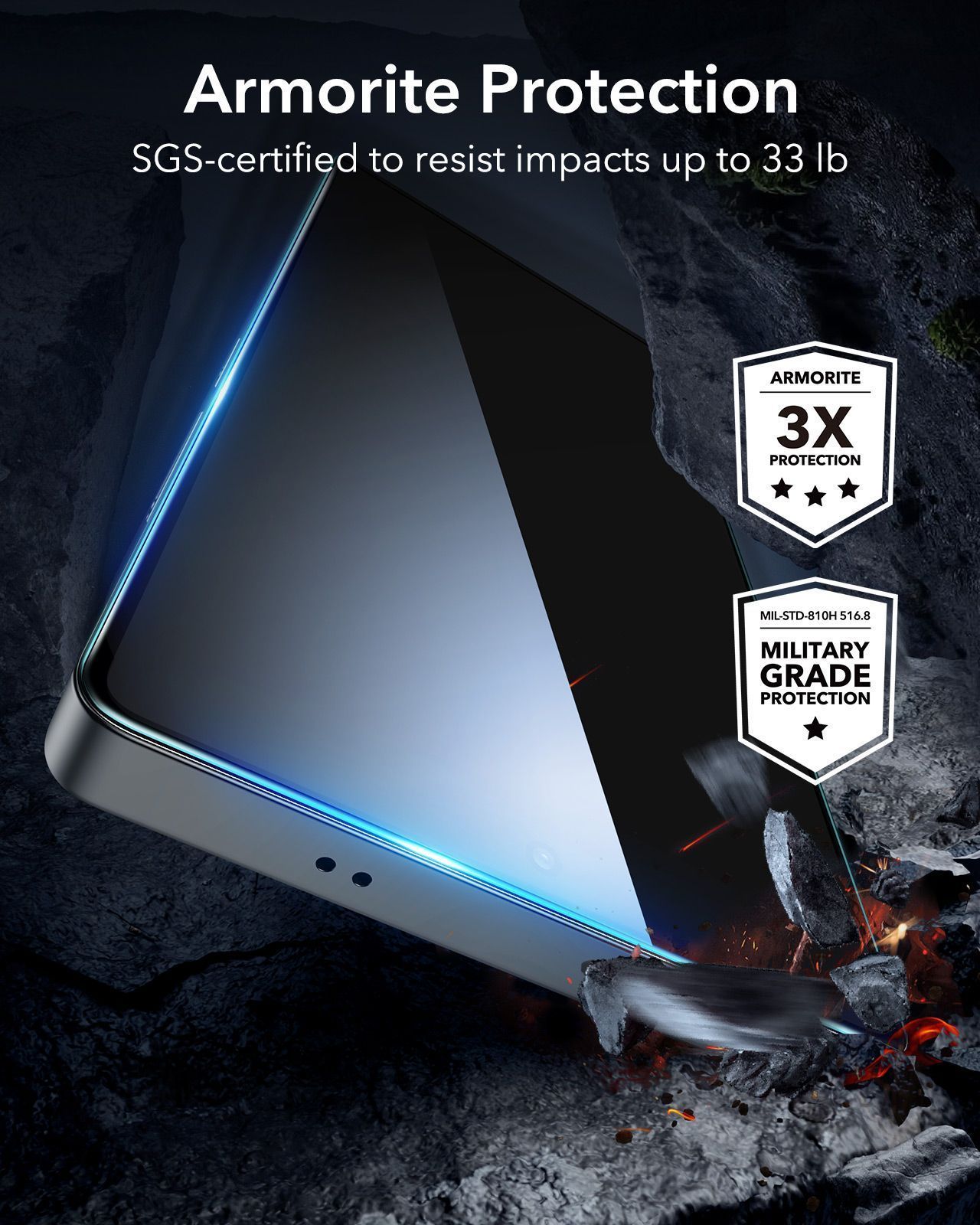 ESR Premium Quality Tempered Glass Samsung Galaxy S25 Ultra (2-Pack With Easy Installation Tray) ΠΡΟΣΤΑΣΙΑ ΟΘΟΝΗΣ ESR ESR Premium Quality Tempered Glass Samsung Galaxy S25 Ultra (2-Pack With Easy Installation Tray) - Image 4