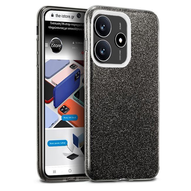 Θήκη Hybrid Strass Black Xiaomi Redmi Note 14 5G ΘΗΚΕΣ Orso Θήκη Hybrid Strass Black Xiaomi Redmi Note 14 5G