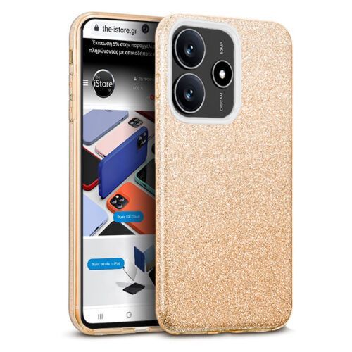 Θήκη Hybrid Strass Gold Poco M7 Pro 5G