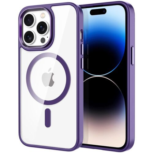 Θήκη iPhone 14 Pro Orso MagSafe Metal Tone Clear Purple STOCK OFFERS Orso Θήκη iPhone 14 Pro Orso MagSafe Metal Tone Clear Purple