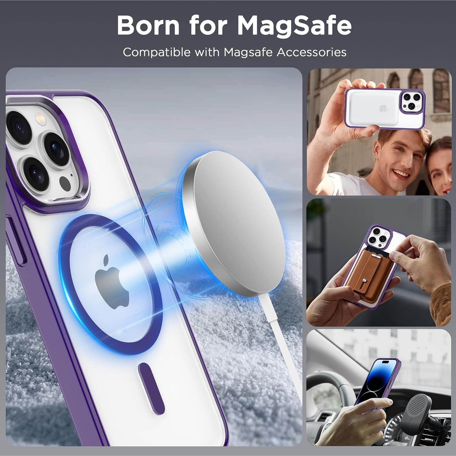Θήκη iPhone 14 Pro Orso MagSafe Metal Tone Clear Purple STOCK OFFERS Orso Θήκη iPhone 14 Pro Orso MagSafe Metal Tone Clear Purple - Image 2