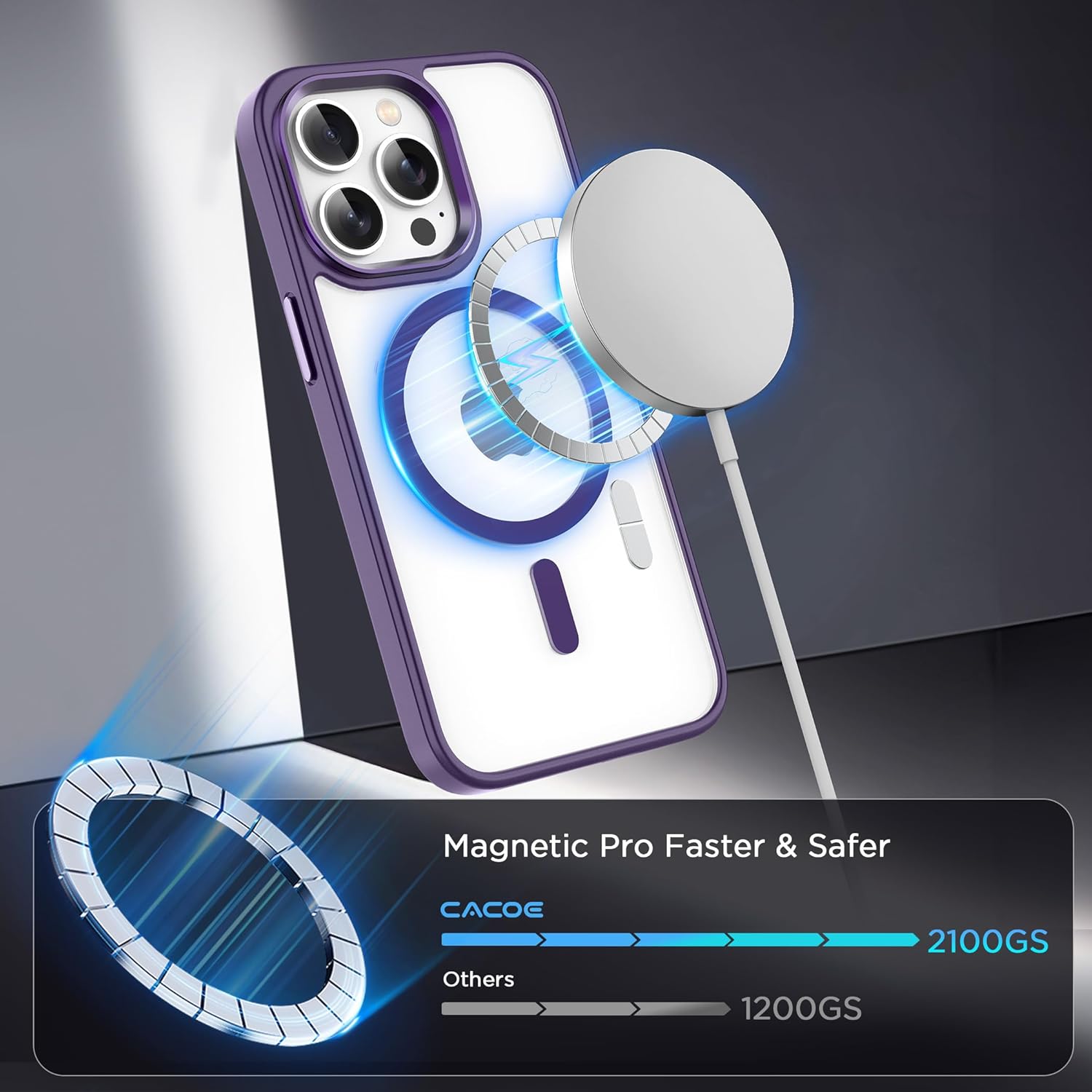 Θήκη iPhone 14 Pro Orso MagSafe Metal Tone Clear Purple STOCK OFFERS Orso Θήκη iPhone 14 Pro Orso MagSafe Metal Tone Clear Purple - Image 4
