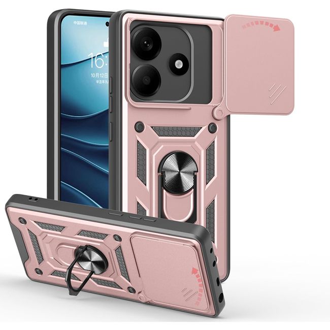 Θήκη Combo Kickstand Slide Camera Rose Gold Xiaomi Redmi Note 14 5G ΘΗΚΕΣ Orso Θήκη Combo Kickstand Slide Camera Rose Gold Xiaomi Redmi Note 14 5G