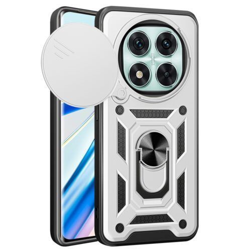 Θήκη Combo Kickstand Slide Camera Silver Xiaomi Redmi Note 14 Pro+ 5G ΘΗΚΕΣ Orso Θήκη Combo Kickstand Slide Camera Silver Xiaomi Redmi Note 14 Pro+ 5G