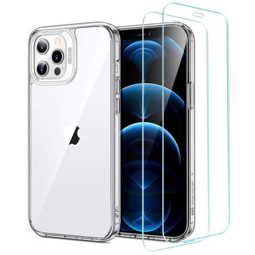 ESR iPhone 12 Pro Max Classic Hybrid Clear + 2 Pack Tempered Glass STOCK OFFERS ESR ESR iPhone 12 Pro Max Classic Hybrid Clear + 2 Pack Tempered Glass