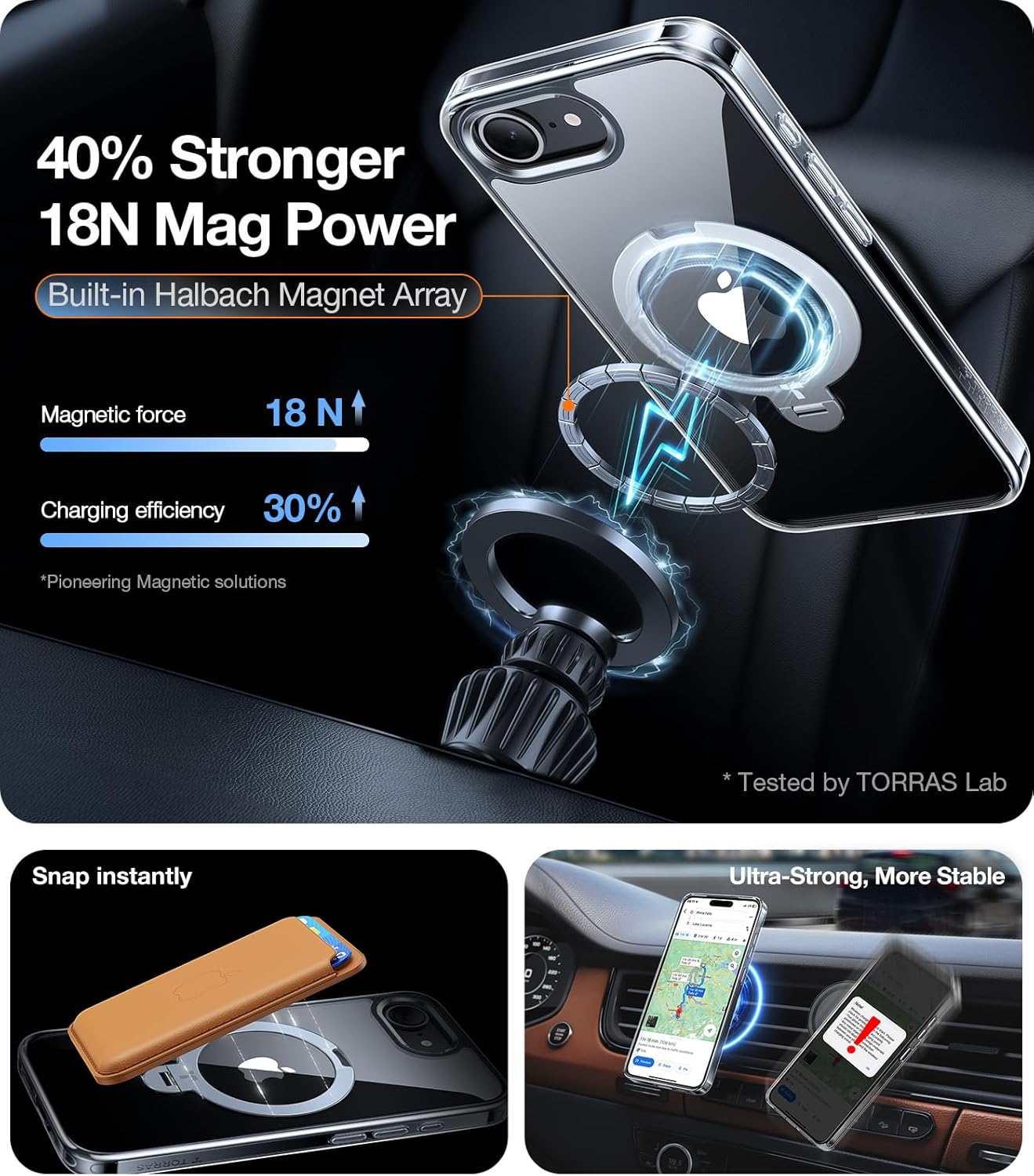 Θήκη Torras Ostand Spin MagSafe Kickstand Clear iPhone 16e/17e STOCK OFFERS TORRAS Θήκη Torras Ostand Spin MagSafe Kickstand Clear iPhone 16e/17e - Image 2
