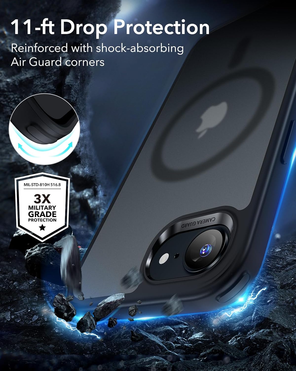 Θήκη ESR Classic Hybrid HaloLock MagSafe Frosted Black iPhone 16e/17e STOCK OFFERS ESR Θήκη ESR Classic Hybrid HaloLock MagSafe Frosted Black iPhone 16e/17e - Image 3