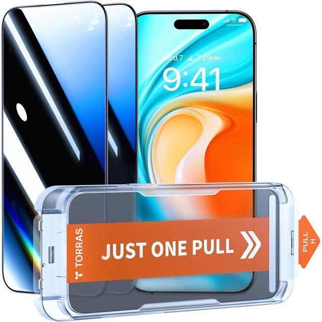 (2-Pack) Torras Install Master GlassGo Full Cover Privacy Tempered Glass iPhone 14/13/13 Pro ΠΡΟΣΤΑΣΙΑ ΟΘΟΝΗΣ TORRAS (2-Pack) Torras Install Master GlassGo Full Cover Privacy Tempered Glass iPhone 14/13/13 Pro